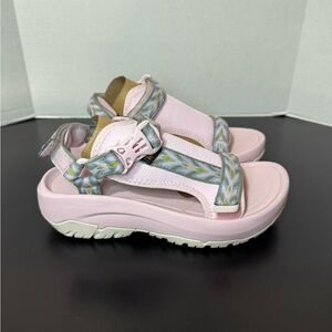 Teva Women's Sandals in Pink with Blue and Green Straps